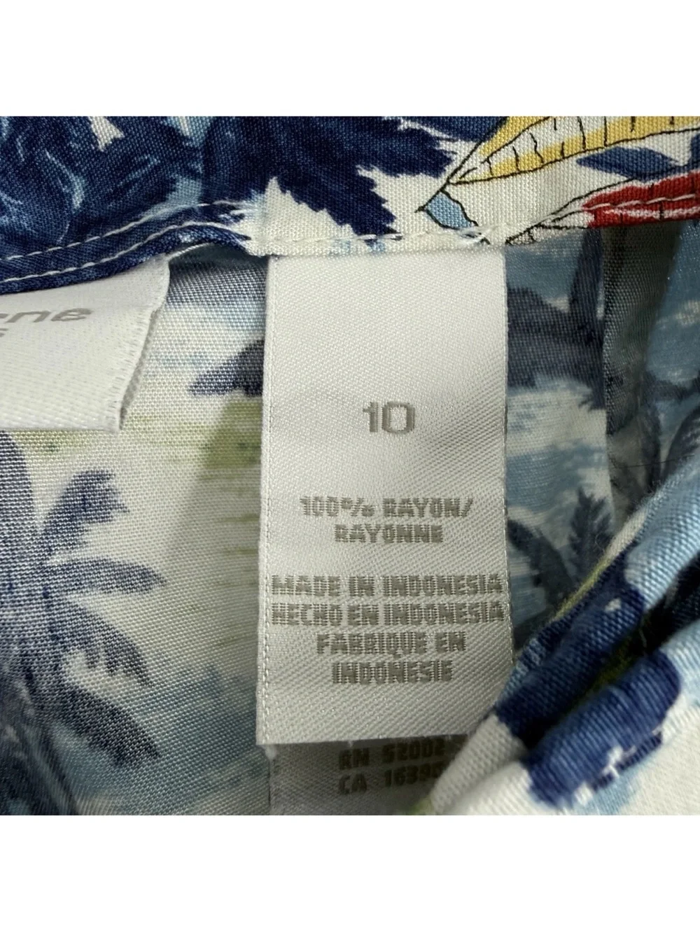 Liz Claiborne Wrap Maxi Skirt Womens Size 10 Blue Palm Tree Sail Boat Print